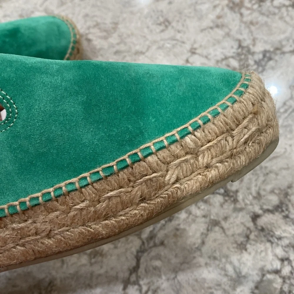 Manebi Hamptons Espadrilles in Apple Green